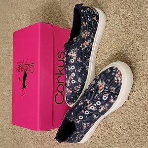 Corkys Babalu Sneakers - Navy Floral - size 9